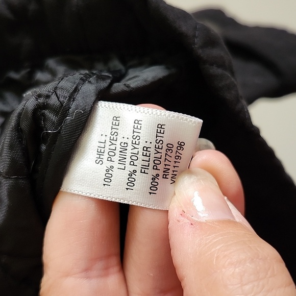 Merona black quilted chore jacket zip button closure women's size small - Picture 7 of 12